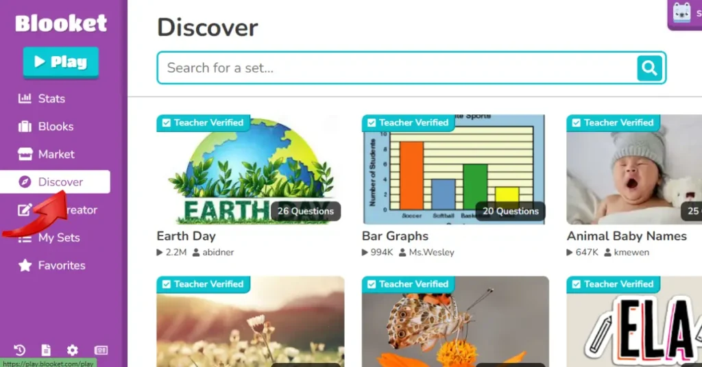 Discover Section